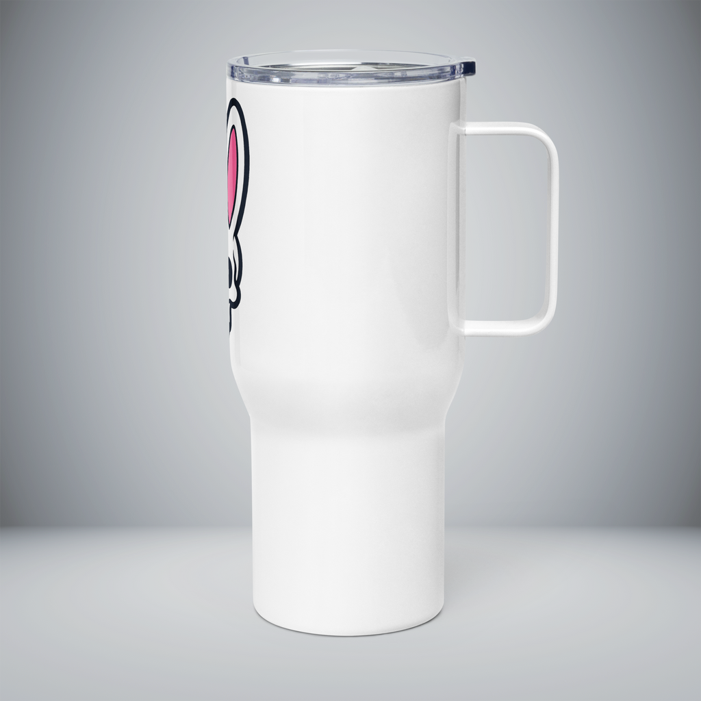 Travel mug with a handle