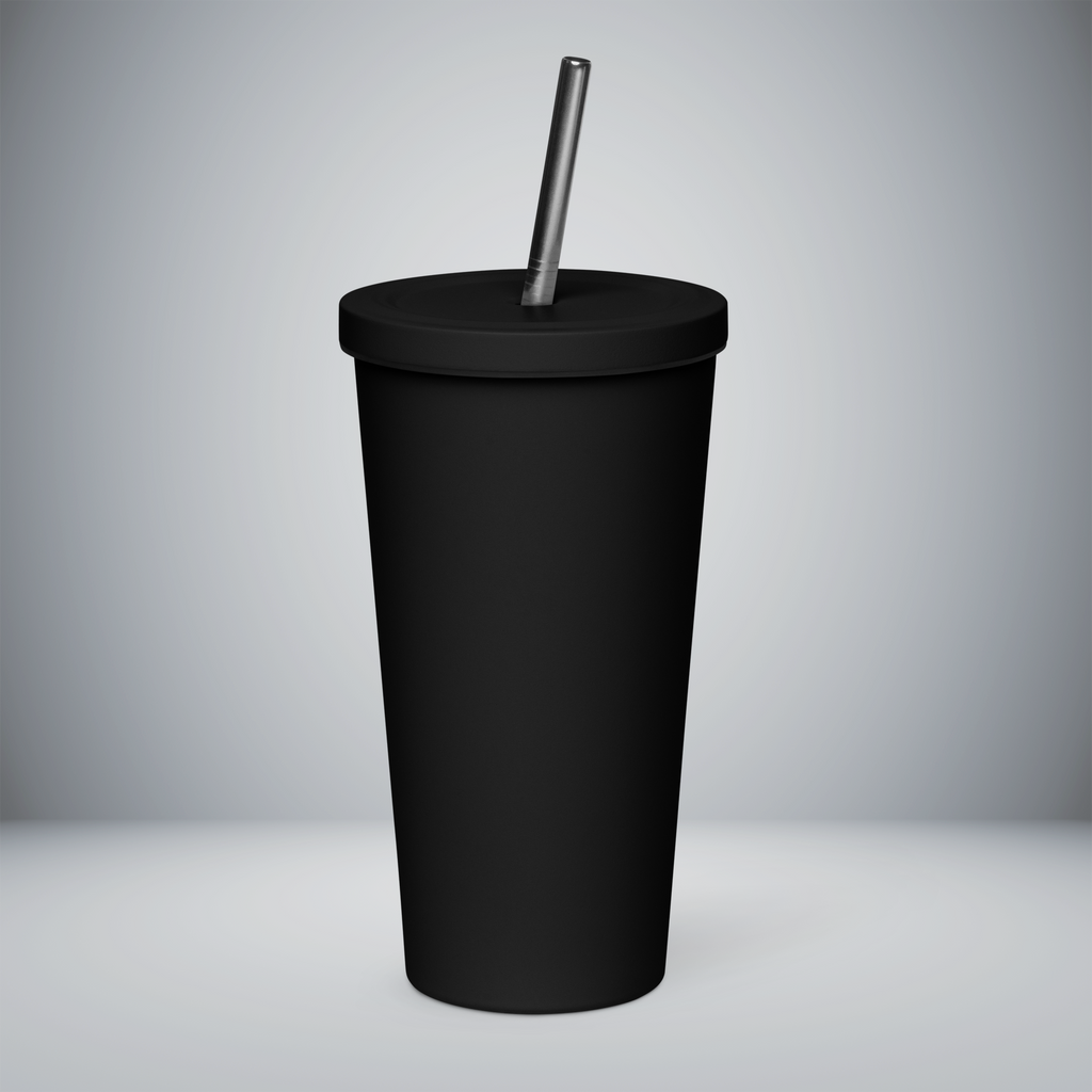 Insulated Tumbler With a Straw