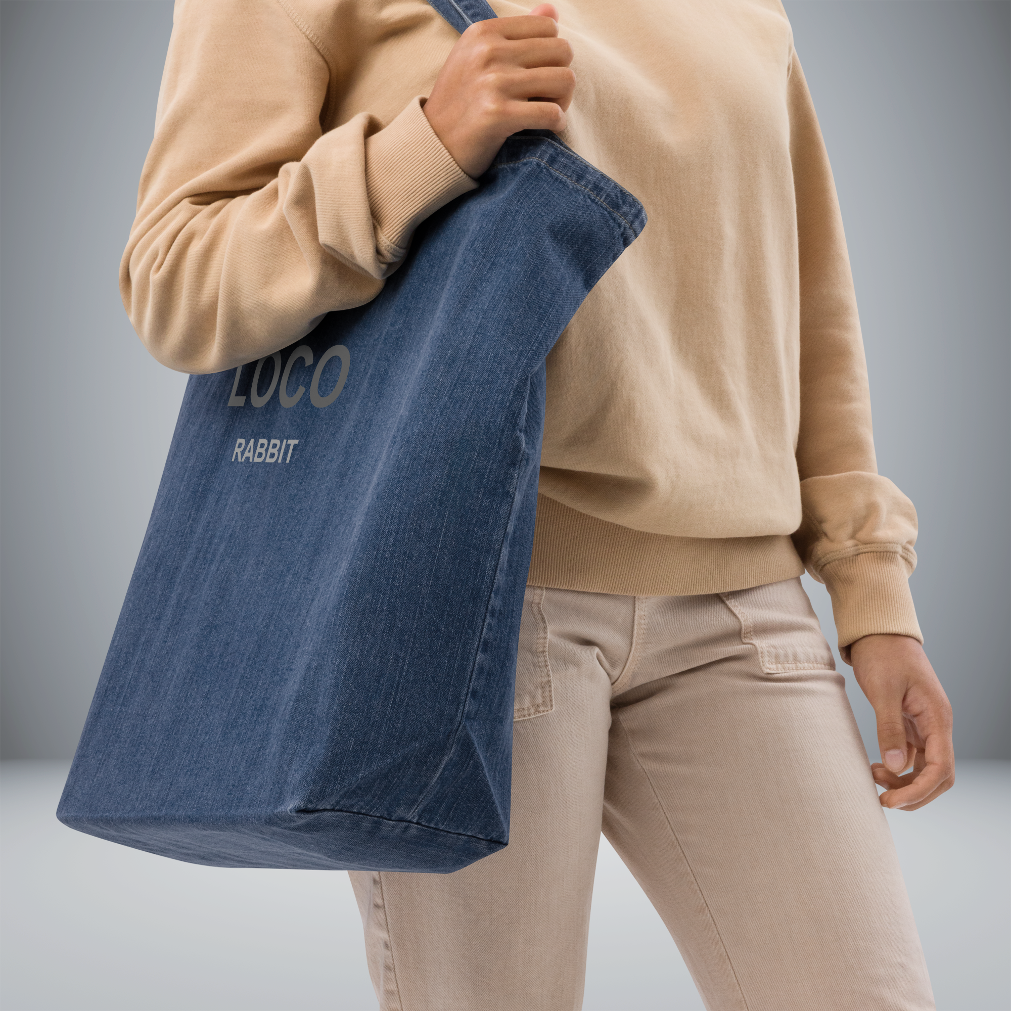 Organic Denim Tote Bag