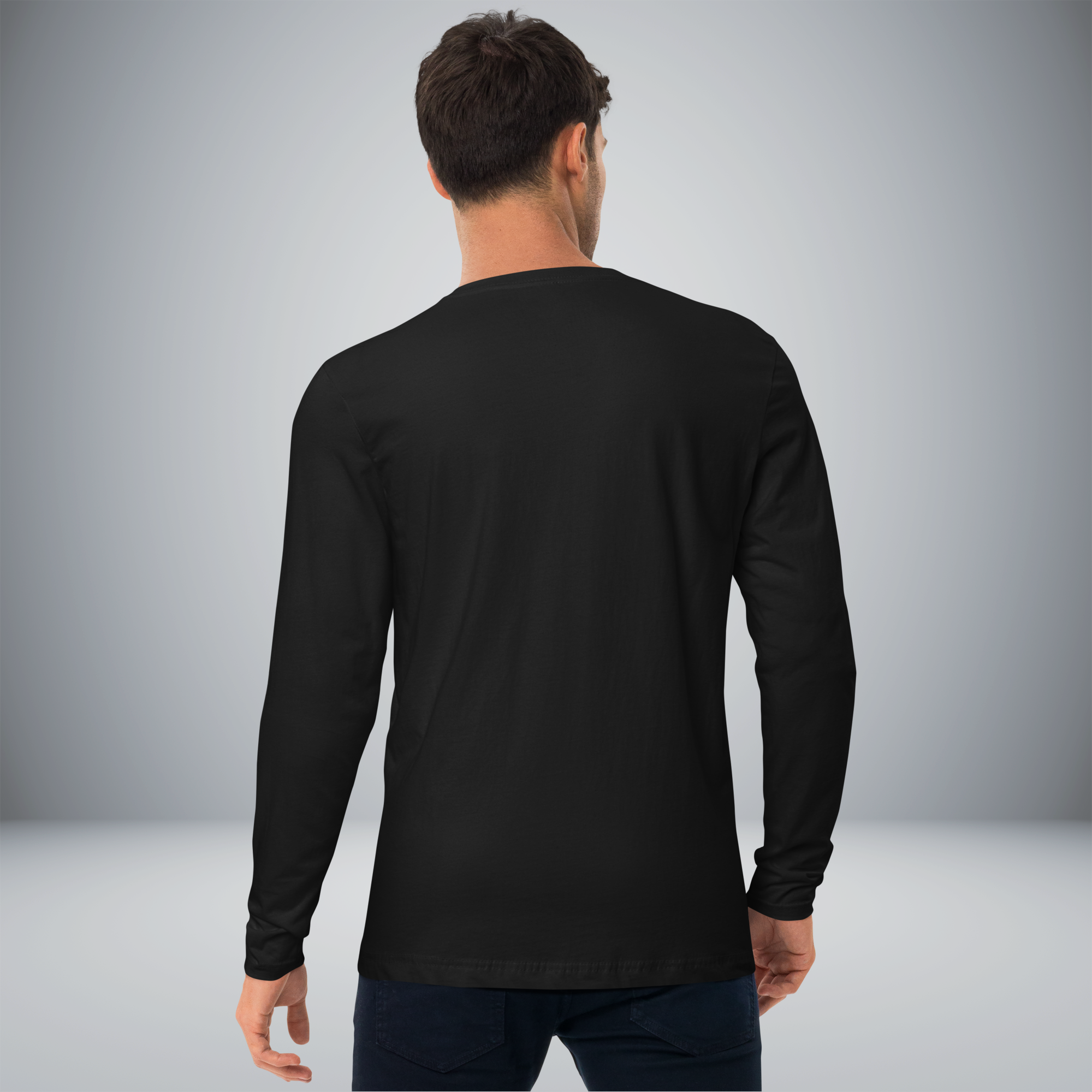 Men's Long Sleeve Fitted Crew