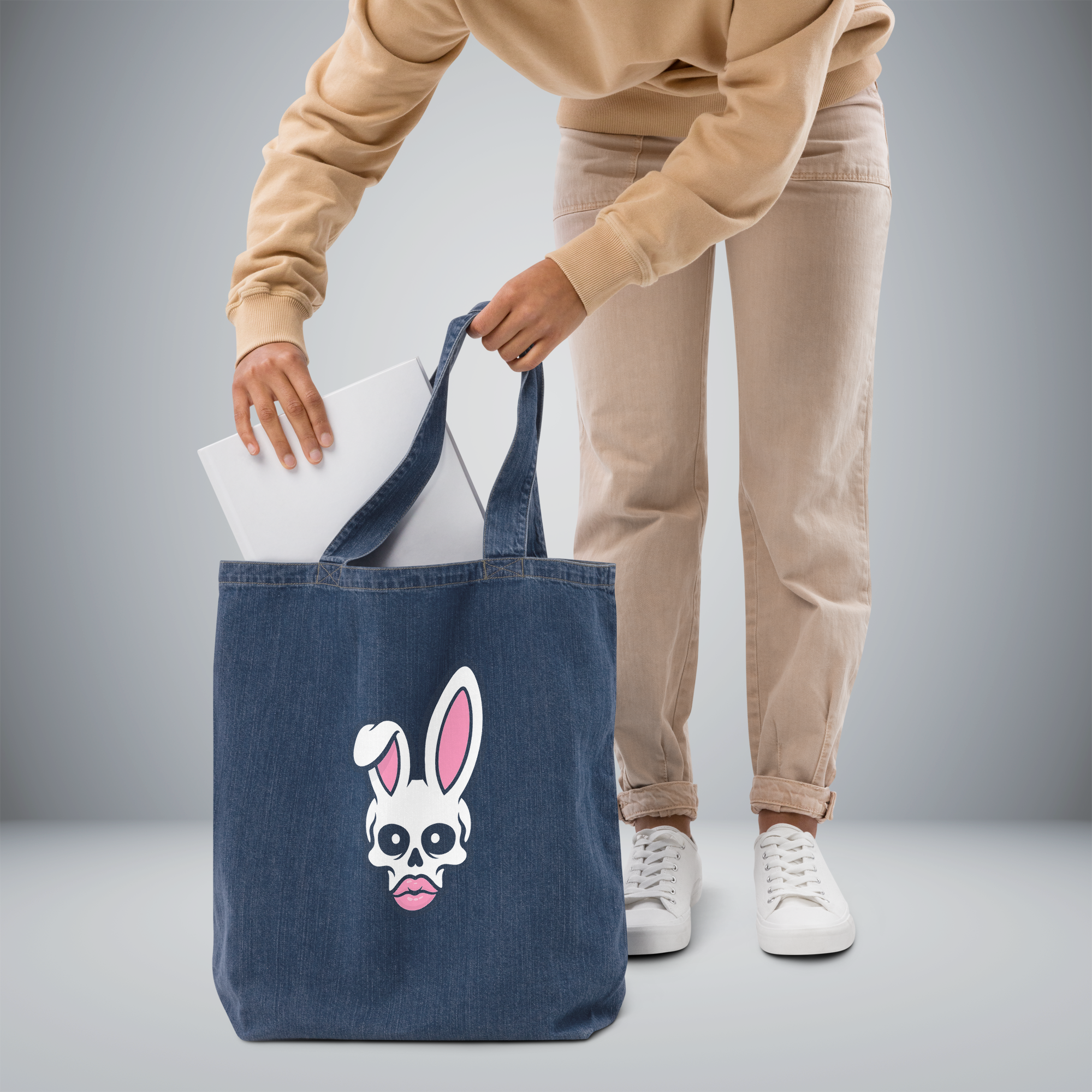 Organic Denim Tote Bag