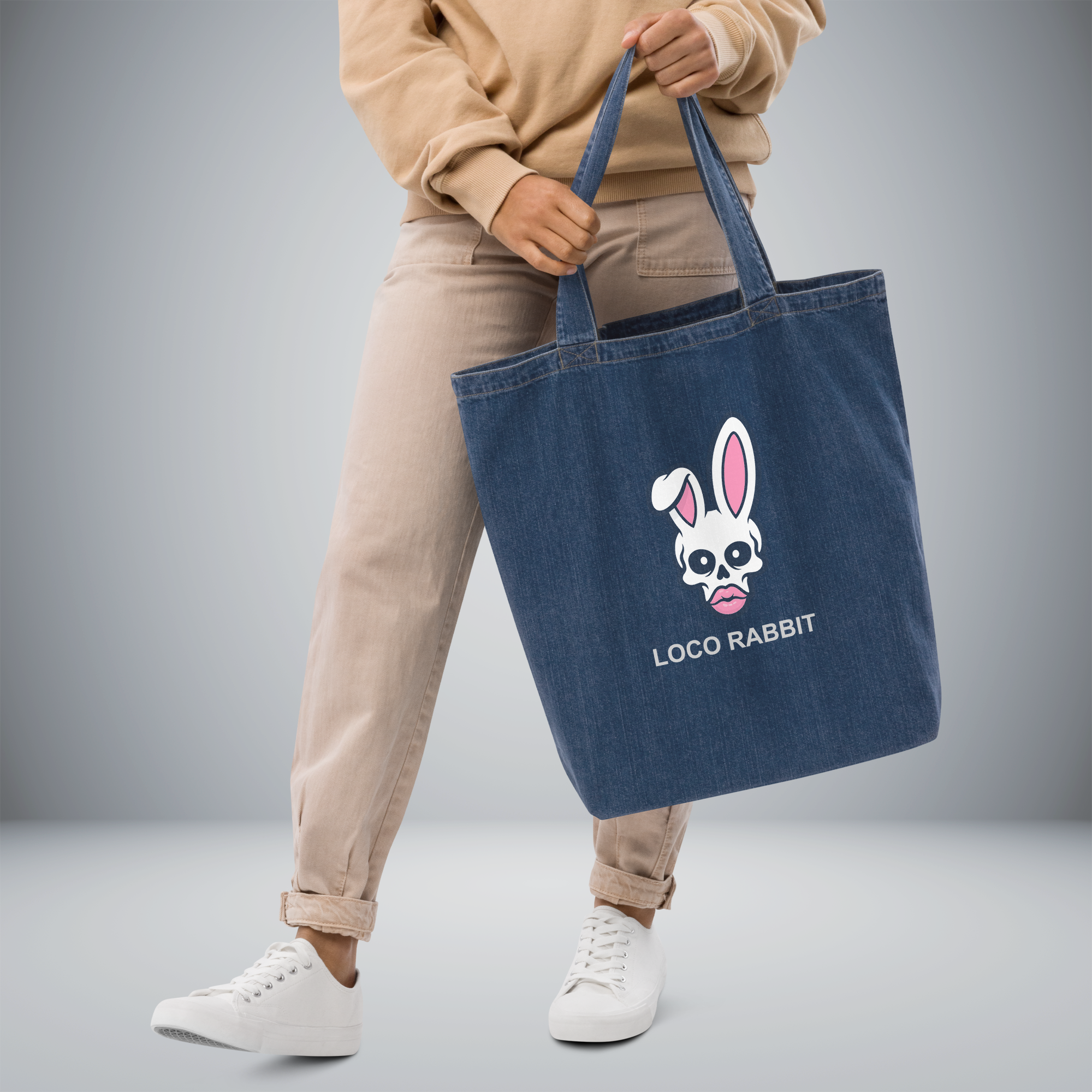 Organic Denim Tote Bag