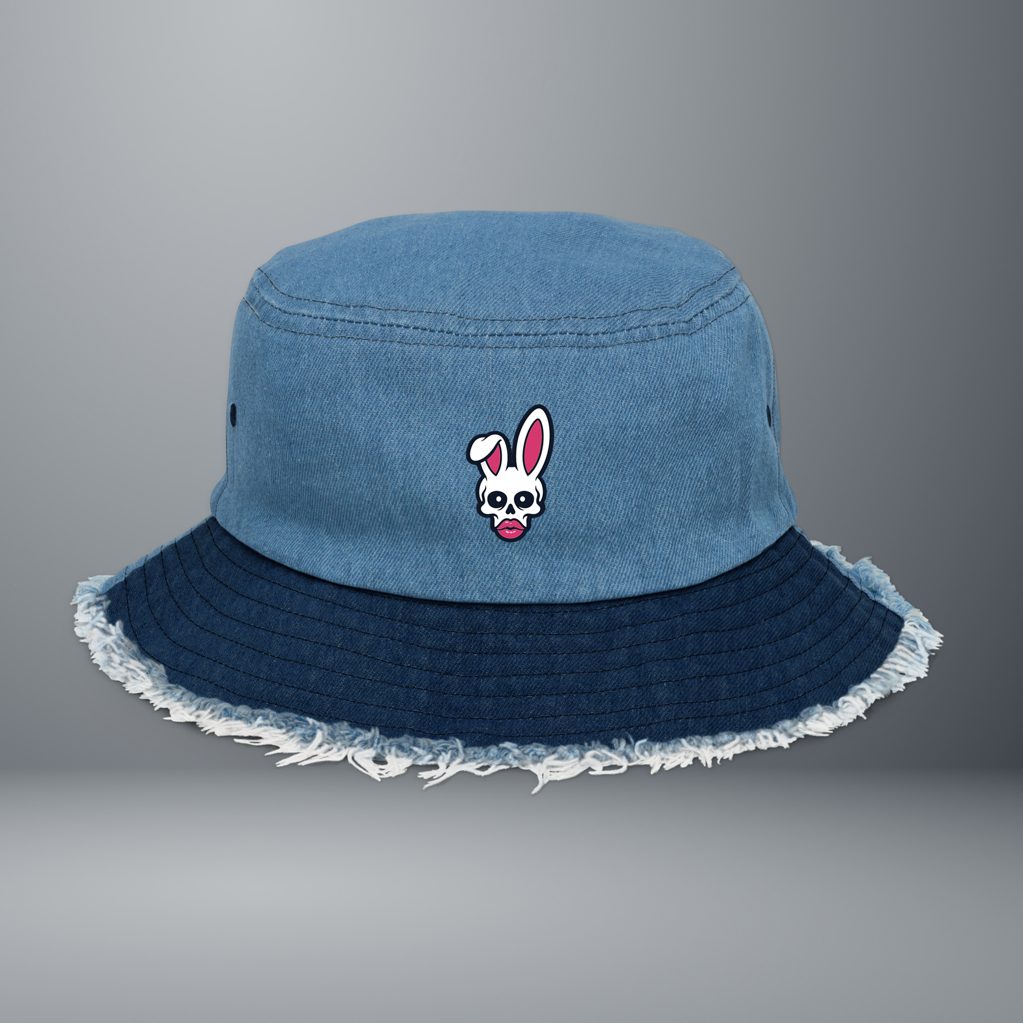Distressed Denim Bucket Hat