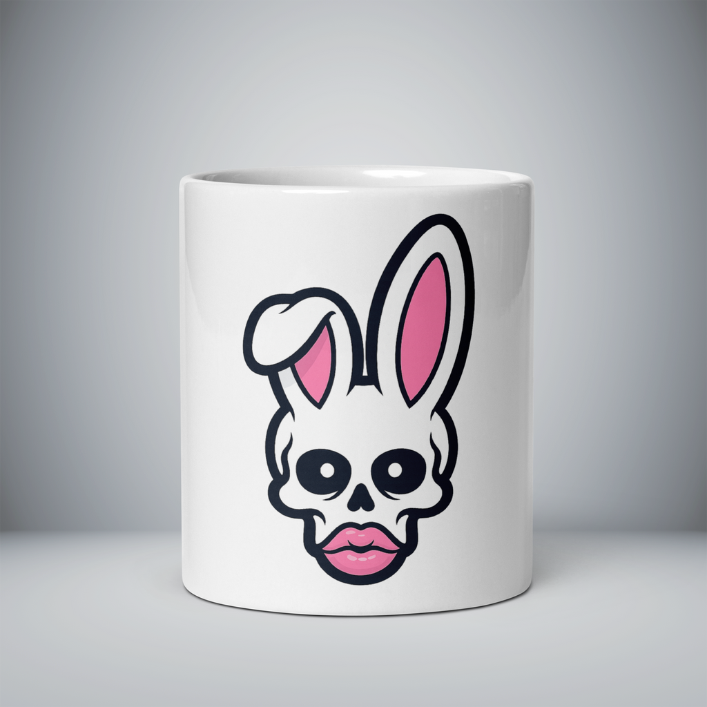 White glossy mug