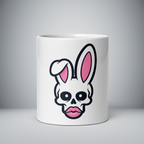White glossy mug