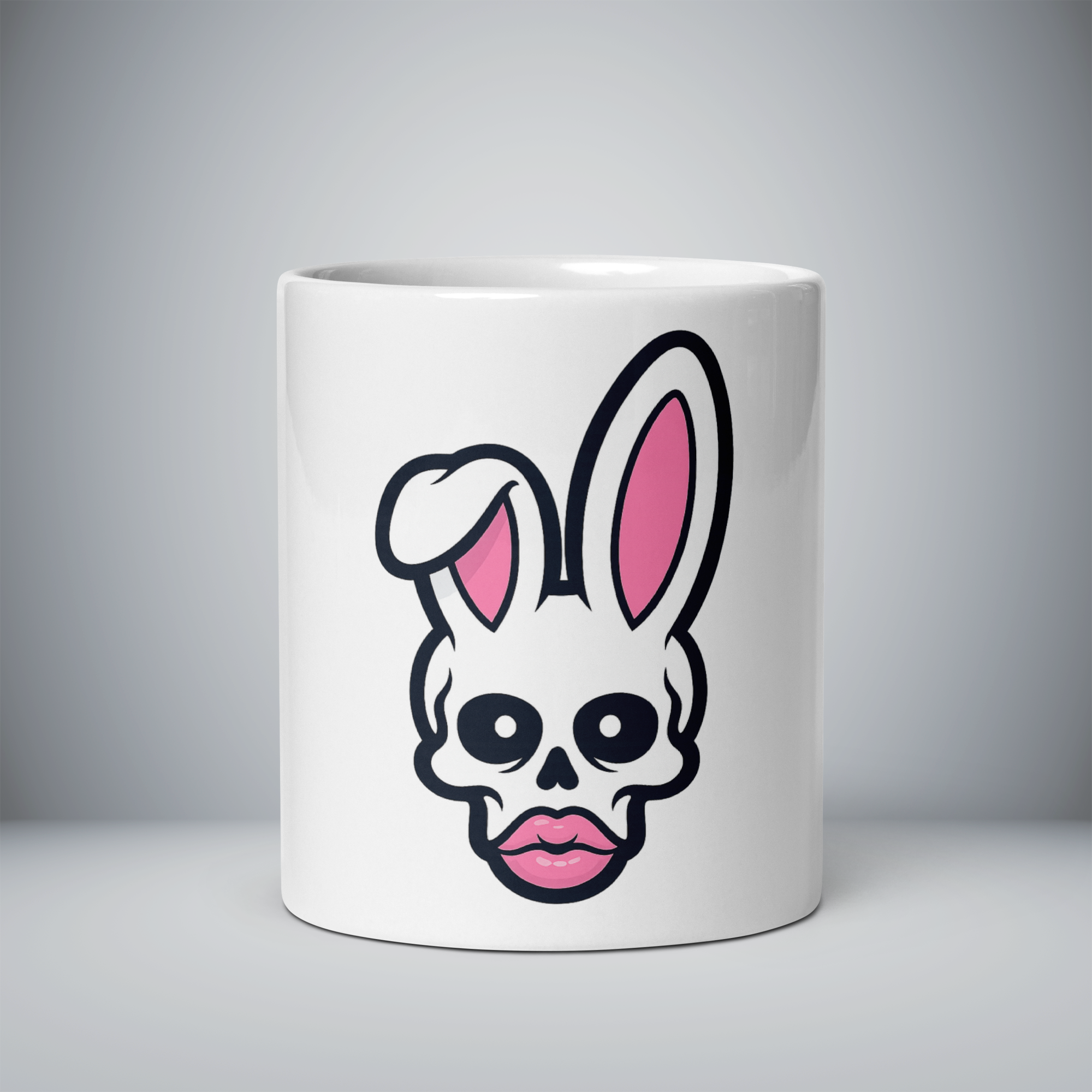 White glossy mug