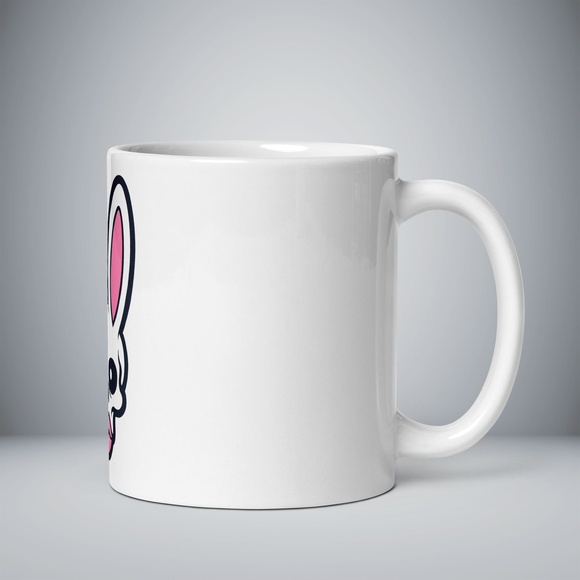 White glossy mug